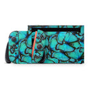 Turquoise Butterfly Bundle // Premium Vinyl Wrap Skin Kit Compatible with the Nintendo Switch 2 - Vinyl Skin Wrap for Nintendo Switch 2, OLED, Lite, Pro Controller, Wii & Classic Handhelds