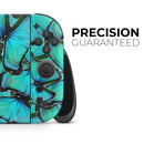 Turquoise Butterfly Bundle // Premium Vinyl Wrap Skin Kit Compatible with the Nintendo Switch 2 - Vinyl Skin Wrap for Nintendo Switch 2, OLED, Lite, Pro Controller, Wii & Classic Handhelds