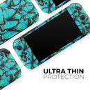 Turquoise Butterfly Bundle // Premium Vinyl Wrap Skin Kit Compatible with the Nintendo Switch 2 - Vinyl Skin Wrap for Nintendo Switch 2, OLED, Lite, Pro Controller, Wii & Classic Handhelds