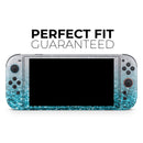 Turquoise & Silver Glimmer Fade // Premium Vinyl Wrap Skin Kit Compatible with the Nintendo Switch 2 - Vinyl Skin Wrap for Nintendo Switch 2, OLED, Lite, Pro Controller, Wii & Classic Handhelds