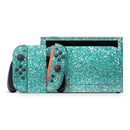 Turquoise Unfocused Glimmer // Premium Vinyl Wrap Skin Kit Compatible with the Nintendo Switch 2 - Vinyl Skin Wrap for Nintendo Switch 2, OLED, Lite, Pro Controller, Wii & Classic Handhelds