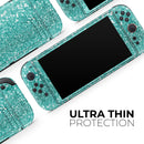 Turquoise Unfocused Glimmer // Premium Vinyl Wrap Skin Kit Compatible with the Nintendo Switch 2 - Vinyl Skin Wrap for Nintendo Switch 2, OLED, Lite, Pro Controller, Wii & Classic Handhelds