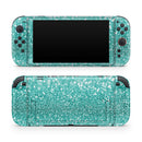 Turquoise Unfocused Glimmer // Premium Vinyl Wrap Skin Kit Compatible with the Nintendo Switch 2 - Vinyl Skin Wrap for Nintendo Switch 2, OLED, Lite, Pro Controller, Wii & Classic Handhelds