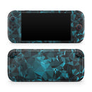 Turquoise and Black Geometric Triangles // Premium Vinyl Wrap Skin Kit Compatible with the Nintendo Switch 2 - Vinyl Skin Wrap for Nintendo Switch 2, OLED, Lite, Pro Controller, Wii & Classic Handhelds