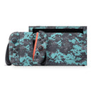 Turquoise and Gray Digital Camouflage // Premium Vinyl Wrap Skin Kit Compatible with the Nintendo Switch 2 - Vinyl Skin Wrap for Nintendo Switch 2, OLED, Lite, Pro Controller, Wii & Classic Handhelds