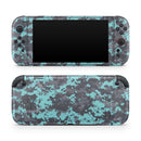 Turquoise and Gray Digital Camouflage // Premium Vinyl Wrap Skin Kit Compatible with the Nintendo Switch 2 - Vinyl Skin Wrap for Nintendo Switch 2, OLED, Lite, Pro Controller, Wii & Classic Handhelds