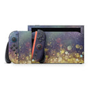 Unfocused MultiColor Gold Sparkle // Premium Vinyl Wrap Skin Kit Compatible with the Nintendo Switch 2 - Vinyl Skin Wrap for Nintendo Switch 2, OLED, Lite, Pro Controller, Wii & Classic Handhelds