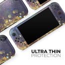 Unfocused MultiColor Gold Sparkle // Premium Vinyl Wrap Skin Kit Compatible with the Nintendo Switch 2 - Vinyl Skin Wrap for Nintendo Switch 2, OLED, Lite, Pro Controller, Wii & Classic Handhelds
