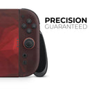 Varying Shades of Red Geometric Shapes // Premium Vinyl Wrap Skin Kit Compatible with the Nintendo Switch 2 - Vinyl Skin Wrap for Nintendo Switch 2, OLED, Lite, Pro Controller, Wii & Classic Handhelds
