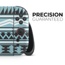 Vector Blue & Black Aztec Pattern V2 // Premium Vinyl Wrap Skin Kit Compatible with the Nintendo Switch 2 - Vinyl Skin Wrap for Nintendo Switch 2, OLED, Lite, Pro Controller, Wii & Classic Handhelds