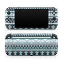 Vector Blue & Black Aztec Pattern V2 // Premium Vinyl Wrap Skin Kit Compatible with the Nintendo Switch 2 - Vinyl Skin Wrap for Nintendo Switch 2, OLED, Lite, Pro Controller, Wii & Classic Handhelds