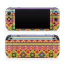 Vector Gold & Purple Aztec Pattern V32 // Premium Vinyl Wrap Skin Kit Compatible with the Nintendo Switch 2 - Vinyl Skin Wrap for Nintendo Switch 2, OLED, Lite, Pro Controller, Wii & Classic Handhelds