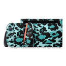 Vector Hot Turquoise Cheetah Print // Premium Vinyl Wrap Skin Kit Compatible with the Nintendo Switch 2 - Vinyl Skin Wrap for Nintendo Switch 2, OLED, Lite, Pro Controller, Wii & Classic Handhelds