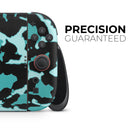 Vector Hot Turquoise Cheetah Print // Premium Vinyl Wrap Skin Kit Compatible with the Nintendo Switch 2 - Vinyl Skin Wrap for Nintendo Switch 2, OLED, Lite, Pro Controller, Wii & Classic Handhelds