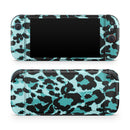 Vector Hot Turquoise Cheetah Print // Premium Vinyl Wrap Skin Kit Compatible with the Nintendo Switch 2 - Vinyl Skin Wrap for Nintendo Switch 2, OLED, Lite, Pro Controller, Wii & Classic Handhelds
