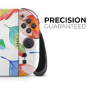 Vibrant Colorful Brushed Feathers // Premium Vinyl Wrap Skin Kit Compatible with the Nintendo Switch 2 - Vinyl Skin Wrap for Nintendo Switch 2, OLED, Lite, Pro Controller, Wii & Classic Handhelds