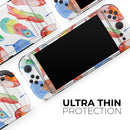 Vibrant Colorful Brushed Feathers // Premium Vinyl Wrap Skin Kit Compatible with the Nintendo Switch 2 - Vinyl Skin Wrap for Nintendo Switch 2, OLED, Lite, Pro Controller, Wii & Classic Handhelds