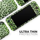 Vibrant Green Leopard Print // Premium Vinyl Wrap Skin Kit Compatible with the Nintendo Switch 2 - Vinyl Skin Wrap for Nintendo Switch 2, OLED, Lite, Pro Controller, Wii & Classic Handhelds