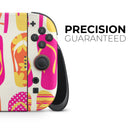 Vibrant Pink & Yellow Flip-Flop Vector // Premium Vinyl Wrap Skin Kit Compatible with the Nintendo Switch 2 - Vinyl Skin Wrap for Nintendo Switch 2, OLED, Lite, Pro Controller, Wii & Classic Handhelds