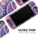 Vibrant Purple Paisley V5 // Premium Vinyl Wrap Skin Kit Compatible with the Nintendo Switch 2 - Vinyl Skin Wrap for Nintendo Switch 2, OLED, Lite, Pro Controller, Wii & Classic Handhelds