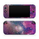 Vibrant Sparkly Pink Space // Premium Vinyl Wrap Skin Kit Compatible with the Nintendo Switch 2 - Vinyl Skin Wrap for Nintendo Switch 2, OLED, Lite, Pro Controller, Wii & Classic Handhelds