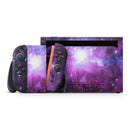 Violet Glowing Nebula // Premium Vinyl Wrap Skin Kit Compatible with the Nintendo Switch 2 - Vinyl Skin Wrap for Nintendo Switch 2, OLED, Lite, Pro Controller, Wii & Classic Handhelds