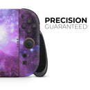 Violet Glowing Nebula // Premium Vinyl Wrap Skin Kit Compatible with the Nintendo Switch 2 - Vinyl Skin Wrap for Nintendo Switch 2, OLED, Lite, Pro Controller, Wii & Classic Handhelds