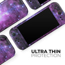Violet Glowing Nebula // Premium Vinyl Wrap Skin Kit Compatible with the Nintendo Switch 2 - Vinyl Skin Wrap for Nintendo Switch 2, OLED, Lite, Pro Controller, Wii & Classic Handhelds