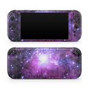 Violet Glowing Nebula // Premium Vinyl Wrap Skin Kit Compatible with the Nintendo Switch 2 - Vinyl Skin Wrap for Nintendo Switch 2, OLED, Lite, Pro Controller, Wii & Classic Handhelds