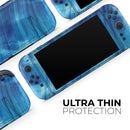 Vivid Agate Vein Slice Blue V10 // Premium Vinyl Wrap Skin Kit Compatible with the Nintendo Switch 2 - Vinyl Skin Wrap for Nintendo Switch 2, OLED, Lite, Pro Controller, Wii & Classic Handhelds
