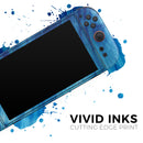 Vivid Agate Vein Slice Blue V10 // Premium Vinyl Wrap Skin Kit Compatible with the Nintendo Switch 2 - Vinyl Skin Wrap for Nintendo Switch 2, OLED, Lite, Pro Controller, Wii & Classic Handhelds