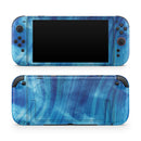 Vivid Agate Vein Slice Blue V10 // Premium Vinyl Wrap Skin Kit Compatible with the Nintendo Switch 2 - Vinyl Skin Wrap for Nintendo Switch 2, OLED, Lite, Pro Controller, Wii & Classic Handhelds