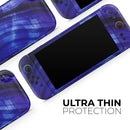 Vivid Agate Vein Slice Blue V11 // Premium Vinyl Wrap Skin Kit Compatible with the Nintendo Switch 2 - Vinyl Skin Wrap for Nintendo Switch 2, OLED, Lite, Pro Controller, Wii & Classic Handhelds