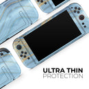 Vivid Agate Vein Slice Blue V12 // Premium Vinyl Wrap Skin Kit Compatible with the Nintendo Switch 2 - Vinyl Skin Wrap for Nintendo Switch 2, OLED, Lite, Pro Controller, Wii & Classic Handhelds