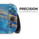 Vivid Agate Vein Slice Blue V1 // Premium Vinyl Wrap Skin Kit Compatible with the Nintendo Switch 2 - Vinyl Skin Wrap for Nintendo Switch 2, OLED, Lite, Pro Controller, Wii & Classic Handhelds