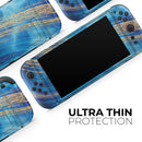 Vivid Agate Vein Slice Blue V1 // Premium Vinyl Wrap Skin Kit Compatible with the Nintendo Switch 2 - Vinyl Skin Wrap for Nintendo Switch 2, OLED, Lite, Pro Controller, Wii & Classic Handhelds