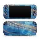 Vivid Agate Vein Slice Blue V1 // Premium Vinyl Wrap Skin Kit Compatible with the Nintendo Switch 2 - Vinyl Skin Wrap for Nintendo Switch 2, OLED, Lite, Pro Controller, Wii & Classic Handhelds