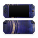 Vivid Agate Vein Slice Blue V2 // Premium Vinyl Wrap Skin Kit Compatible with the Nintendo Switch 2 - Vinyl Skin Wrap for Nintendo Switch 2, OLED, Lite, Pro Controller, Wii & Classic Handhelds