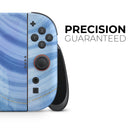 Vivid Agate Vein Slice Blue V4 // Premium Vinyl Wrap Skin Kit Compatible with the Nintendo Switch 2 - Vinyl Skin Wrap for Nintendo Switch 2, OLED, Lite, Pro Controller, Wii & Classic Handhelds