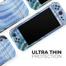 Vivid Agate Vein Slice Blue V4 // Premium Vinyl Wrap Skin Kit Compatible with the Nintendo Switch 2 - Vinyl Skin Wrap for Nintendo Switch 2, OLED, Lite, Pro Controller, Wii & Classic Handhelds
