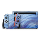 Vivid Agate Vein Slice Blue V5 // Premium Vinyl Wrap Skin Kit Compatible with the Nintendo Switch 2 - Vinyl Skin Wrap for Nintendo Switch 2, OLED, Lite, Pro Controller, Wii & Classic Handhelds
