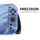 Vivid Agate Vein Slice Blue V5 // Premium Vinyl Wrap Skin Kit Compatible with the Nintendo Switch 2 - Vinyl Skin Wrap for Nintendo Switch 2, OLED, Lite, Pro Controller, Wii & Classic Handhelds