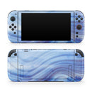 Vivid Agate Vein Slice Blue V5 // Premium Vinyl Wrap Skin Kit Compatible with the Nintendo Switch 2 - Vinyl Skin Wrap for Nintendo Switch 2, OLED, Lite, Pro Controller, Wii & Classic Handhelds