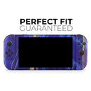 Vivid Agate Vein Slice Blue V6 // Premium Vinyl Wrap Skin Kit Compatible with the Nintendo Switch 2 - Vinyl Skin Wrap for Nintendo Switch 2, OLED, Lite, Pro Controller, Wii & Classic Handhelds