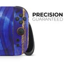 Vivid Agate Vein Slice Blue V6 // Premium Vinyl Wrap Skin Kit Compatible with the Nintendo Switch 2 - Vinyl Skin Wrap for Nintendo Switch 2, OLED, Lite, Pro Controller, Wii & Classic Handhelds