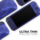 Vivid Agate Vein Slice Blue V7 // Premium Vinyl Wrap Skin Kit Compatible with the Nintendo Switch 2 - Vinyl Skin Wrap for Nintendo Switch 2, OLED, Lite, Pro Controller, Wii & Classic Handhelds