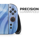 Vivid Agate Vein Slice Blue V8 // Premium Vinyl Wrap Skin Kit Compatible with the Nintendo Switch 2 - Vinyl Skin Wrap for Nintendo Switch 2, OLED, Lite, Pro Controller, Wii & Classic Handhelds