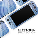 Vivid Agate Vein Slice Blue V8 // Premium Vinyl Wrap Skin Kit Compatible with the Nintendo Switch 2 - Vinyl Skin Wrap for Nintendo Switch 2, OLED, Lite, Pro Controller, Wii & Classic Handhelds