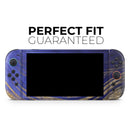 Vivid Agate Vein Slice Blue V9 // Premium Vinyl Wrap Skin Kit Compatible with the Nintendo Switch 2 - Vinyl Skin Wrap for Nintendo Switch 2, OLED, Lite, Pro Controller, Wii & Classic Handhelds