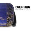 Vivid Agate Vein Slice Blue V9 // Premium Vinyl Wrap Skin Kit Compatible with the Nintendo Switch 2 - Vinyl Skin Wrap for Nintendo Switch 2, OLED, Lite, Pro Controller, Wii & Classic Handhelds